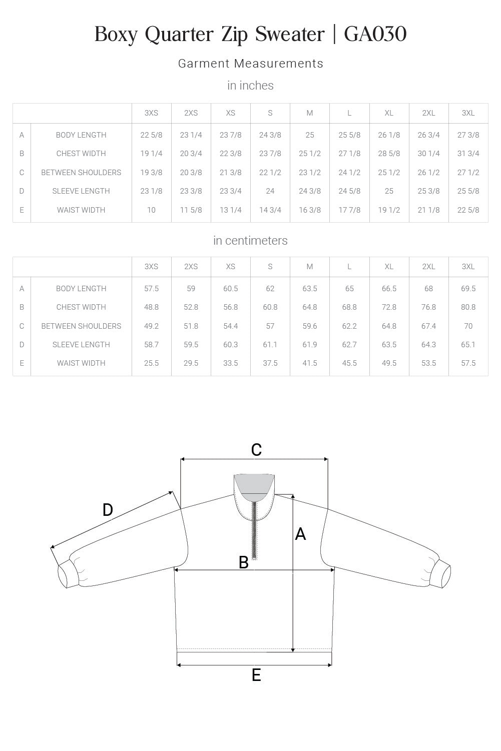 Boxy Quarter Zip Sweater DIY Kit