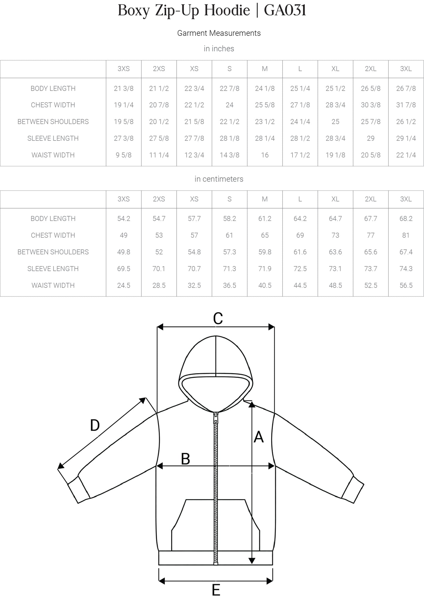 Boxy Zip-Up Hoodie DIY Kit