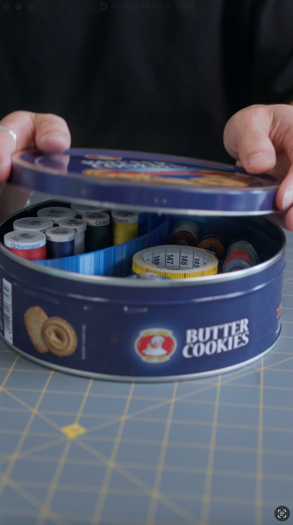 Cookie Tin Sewing Organizer