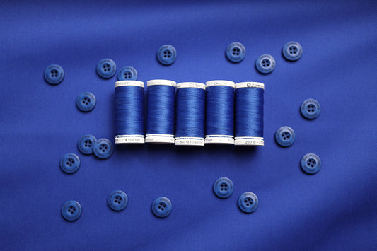 Blue Fabric, Blue Buttons, Blue Thread