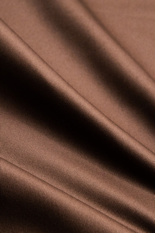 Poly cotton blend fabric in coffee bean brown - a durable and versatile choice for sewing kits and crafting