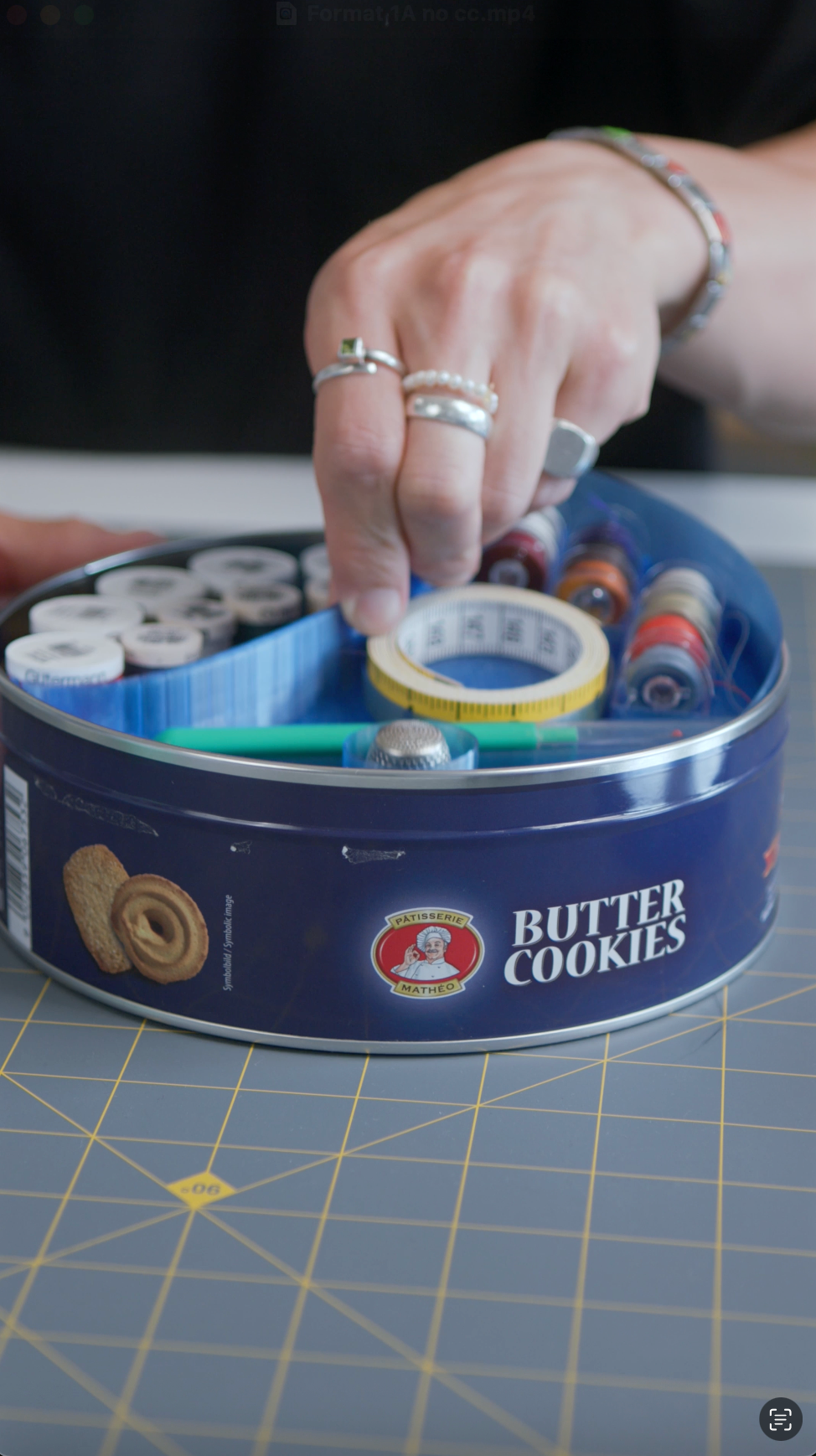 Cookie Tin Sewing Organizer