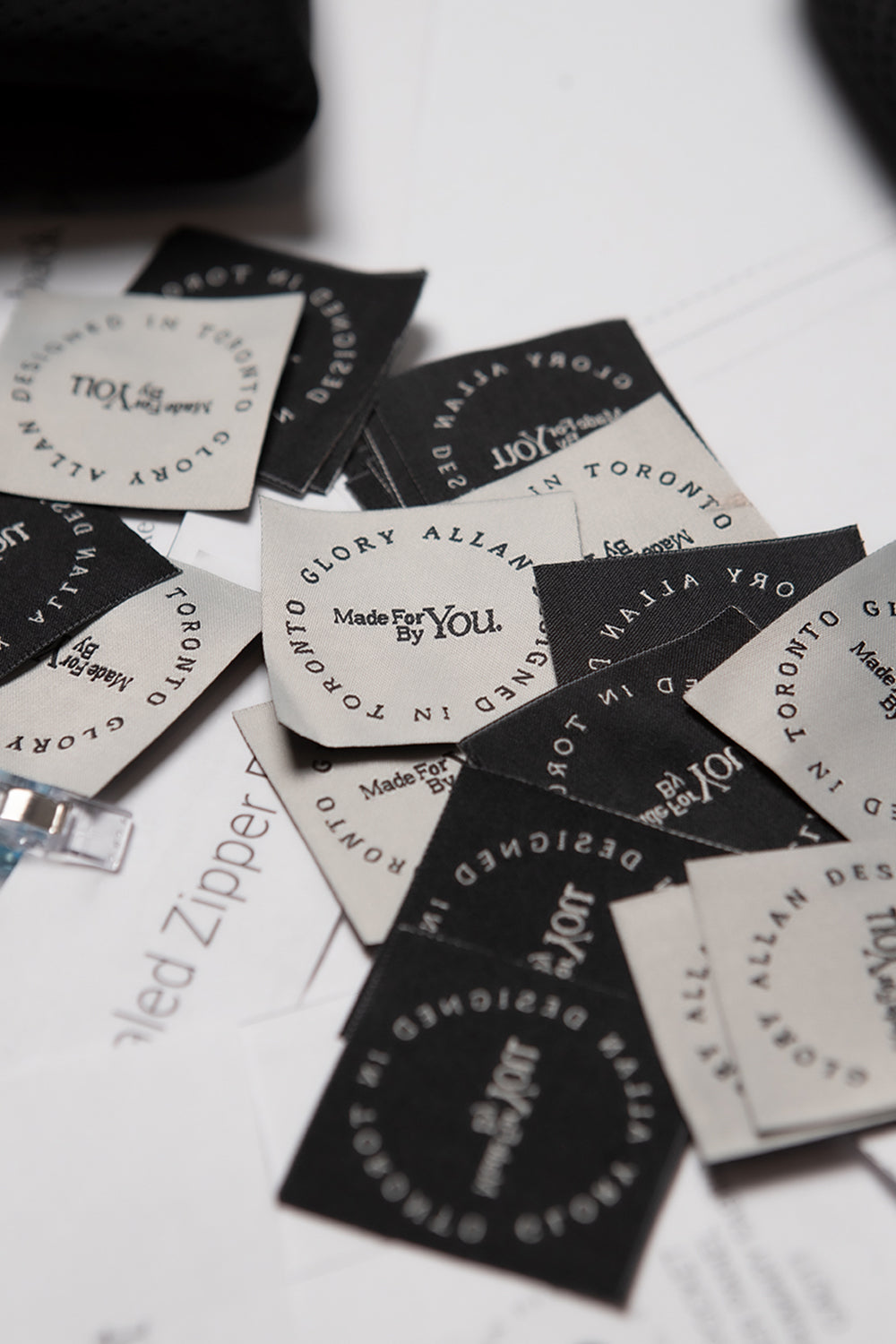 Glory Allan woven tags
