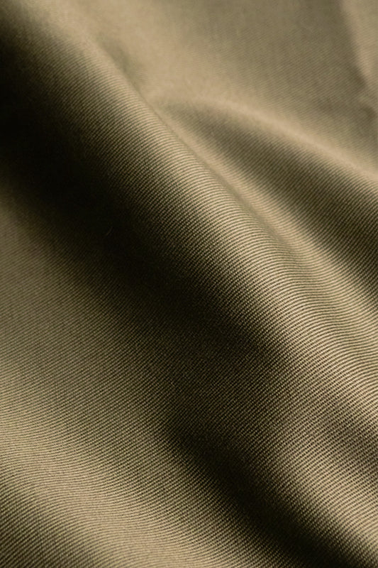 100% cotton fabric in khaki green color - perfect for sewing kits and crafting projects