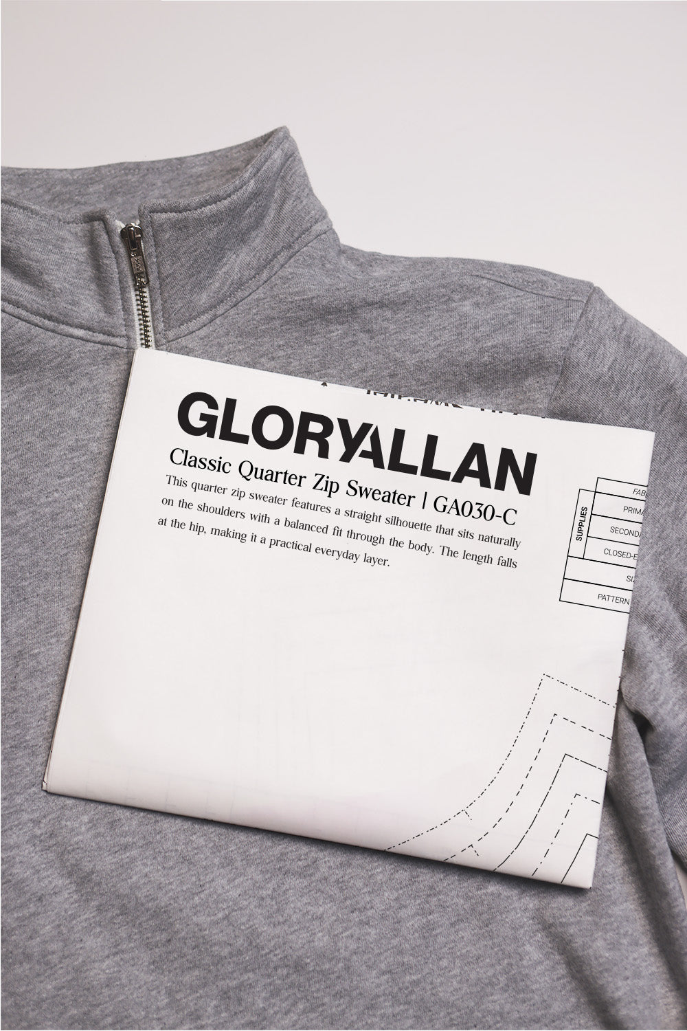 Classic Quarter Zip Sweater Pattern