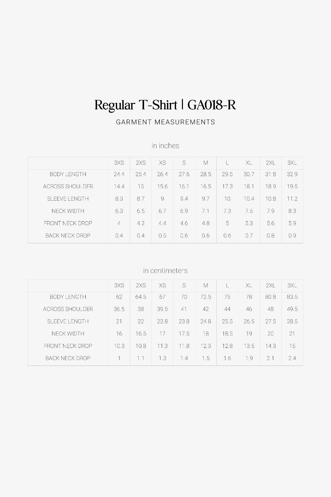 Regular Tee Pattern