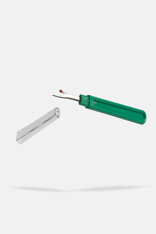 Deconstruct garments with precision using our green and silver Seam Ripper.